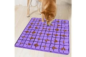 Femont Silicone Snuffle Mat for Large Dogs,Slow Feeder Lick Mat for Pet Slow Down Eating,Encourages Natural Foraging Skill,Relieving Stress,Interactive Feed Game Toy for All Breed Dogs