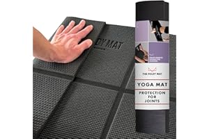 THE FOLDY MAT Foldable Yoga Mat Thick, in 6 Combinations; Greater Support and Protection for Joints, Body Alignment System, and Sections for Hands and Feet. Non-slip texture and water-resistant