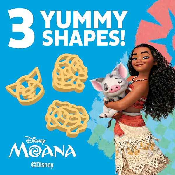 ANNIE’S DISNEY MOANA PASTA AND CHEDDAR MACARONI AND CHEESE, KIDS DINNER SIDE OR SNACK, 6 OZ