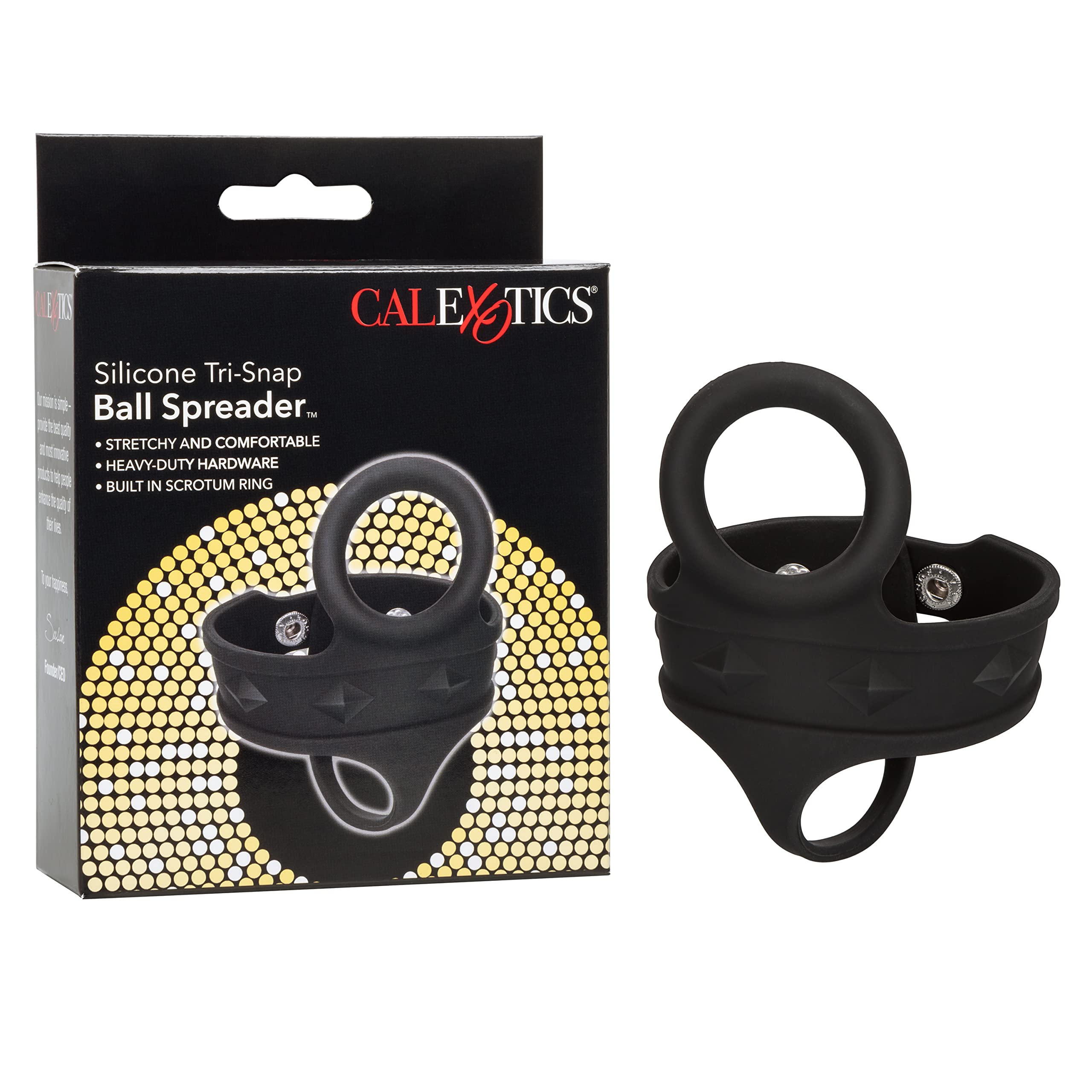 California Exotic Novelties Silicone Tri-Snap Ball Spreader Cock Ring