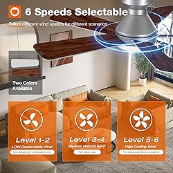addlon Ceiling Fans with Lights, 42 Inch Low