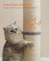 Feandrea Cat Scratching Post 85 cm Tall Sisal Scratch Pole Dove Grey PCA041G01 view 4