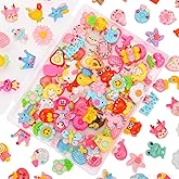 100pcs Slime Charms, Bulk Cute Resin Charms Set for Slime Add in Phone Junk Cases Nail Art Design Scrapbooking DIY Craft Decoration