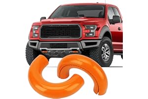 MITANLUXI Tow Hook Covers Compatible with 2004-2018 2019 2020 2021 2022 2023 2024 2025 F150 Accessories Bronco Base/Big Bend/Outer Bank-Fit for 2017-2021 Tundra Accessories-Upgrade Design,Silicon Rubber(Orange)
