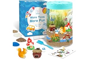 AluAbi Light Up Terrarium Kit for Kids,Squirrel Gardening Kit for Boys and Girls,Creative Educational Gardening Toy,Arts and Crafts Activity Kits,Birthday Gifts for Ages 4 5 6 7 8-12