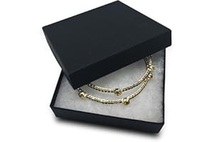 THEDISPLAYGUYS FOR YOUR MODERN LIVING TheDisplayGuys - 100-Pack #33 Cotton Filled Cardboard Paper Jewelry Boxes Gift Case - Matte Black (3.5" x 3.5" x 1.0") - for Shipping or Storage