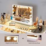 FENCHILIN Hollywood Vanity Mirror with Bluetooth Speaker & 15 LED Lights view 5