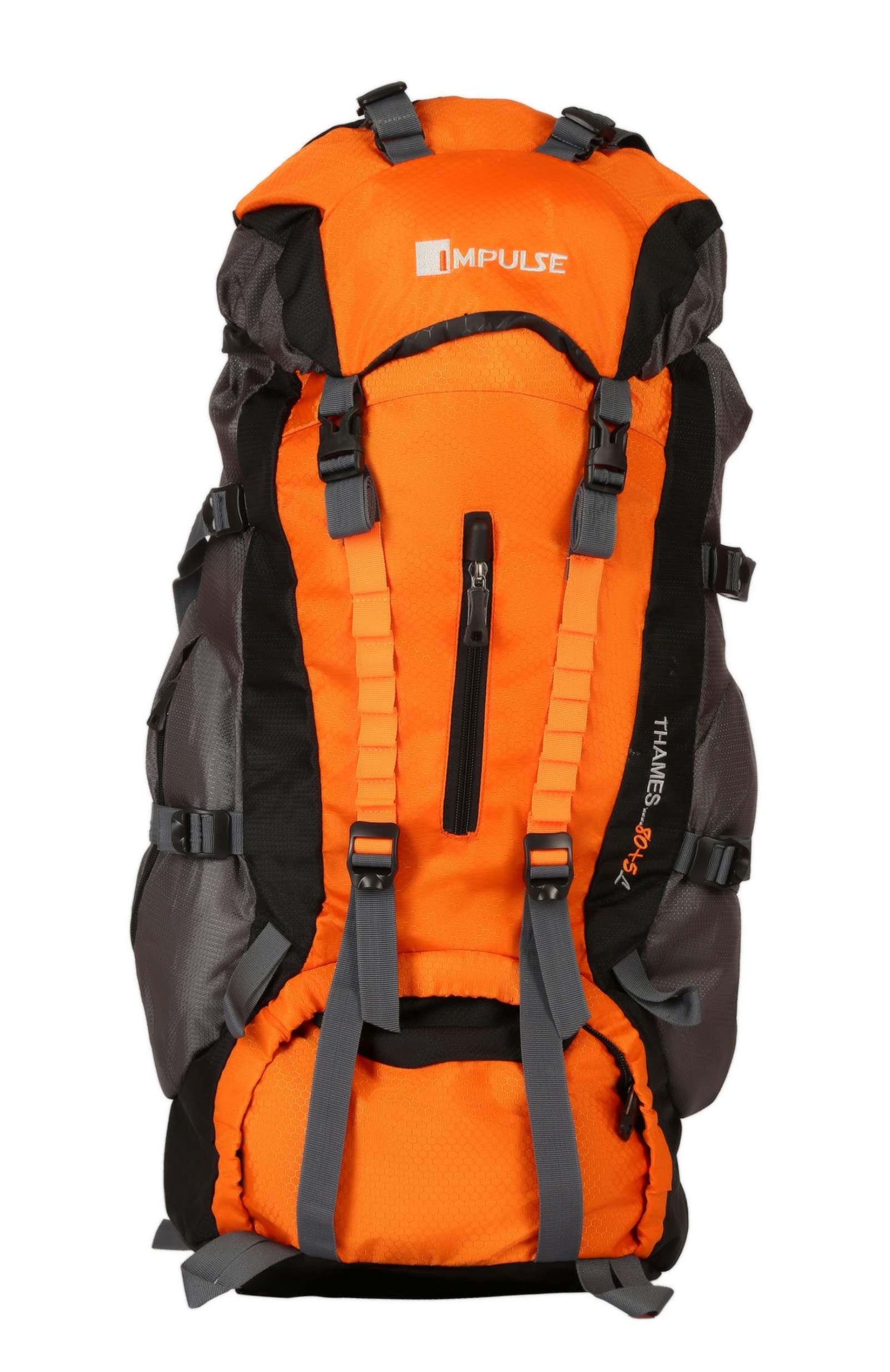 impulse 65 ltrs blue trekking backpack