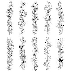 Konsait 10 Sheets Realistic Temporary Tattoos for