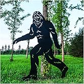 SRDJXY 7.4ft Bigfoot Outdoor Decor Metal Big Foot Sasquatch Gifts for Men Women Dad Bigfoot Silhouette Statues for Garden, Outside, Yard Art, Patio, Yard Display, Forests, Lawn Decorations