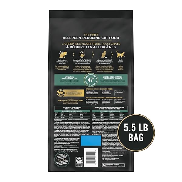 PURINA PRO PLAN ALLERGEN REDUCING, SENSITIVE SKIN & STOMACH, HIGH PROTEIN CAT FOOD, LIVECLEAR TURKEY AND OATMEAL FORMULA – 5.5 LB. BAG