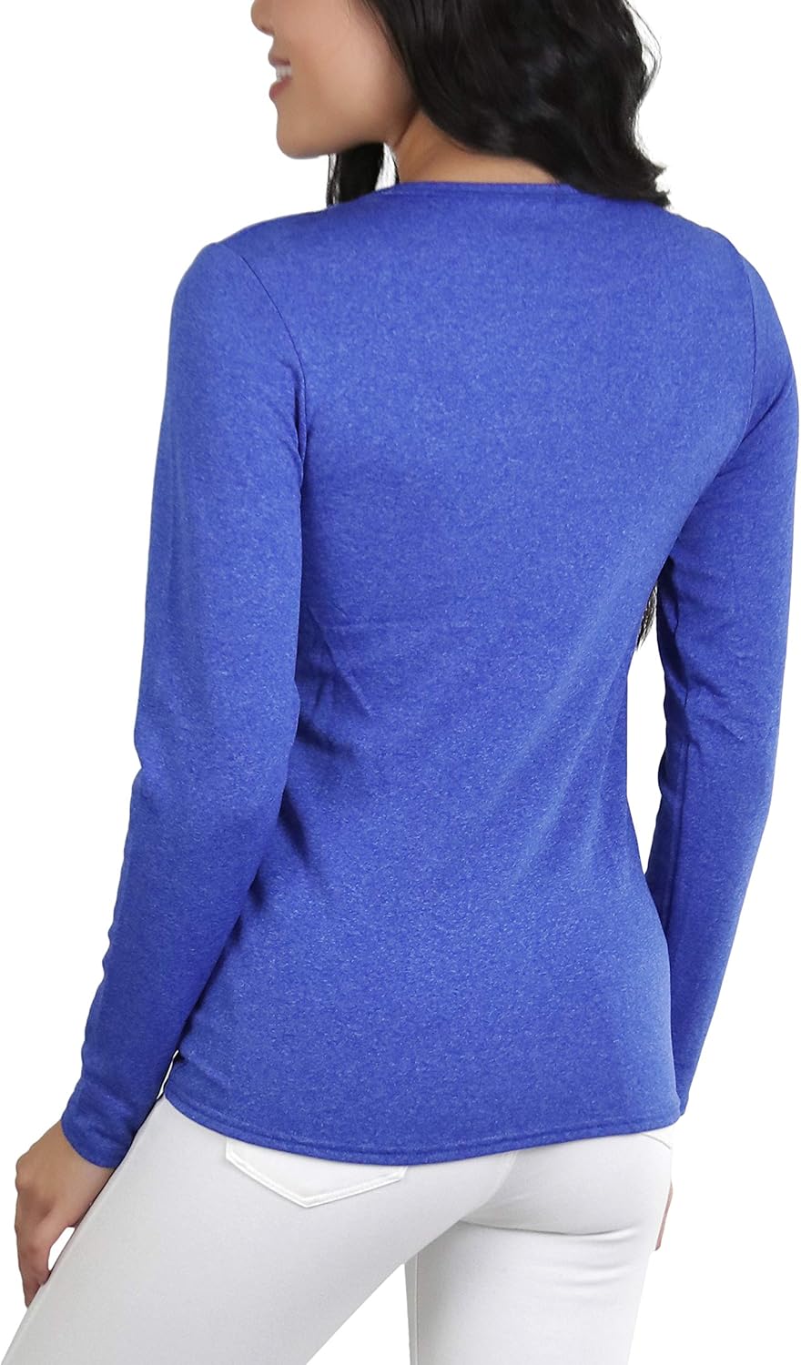 ToBeInStyle Women’s Crew Neck Fleece Lined Long Sleeve Tee Thermal Tops at  Women’s Clothing store