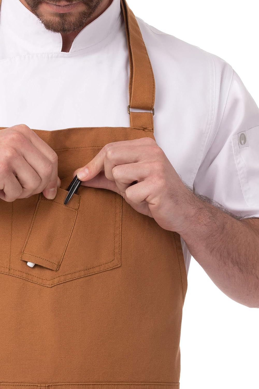 Chef Works Unisex Rockford Chefs Bib Apron, Nutmeg, 0: Clothing