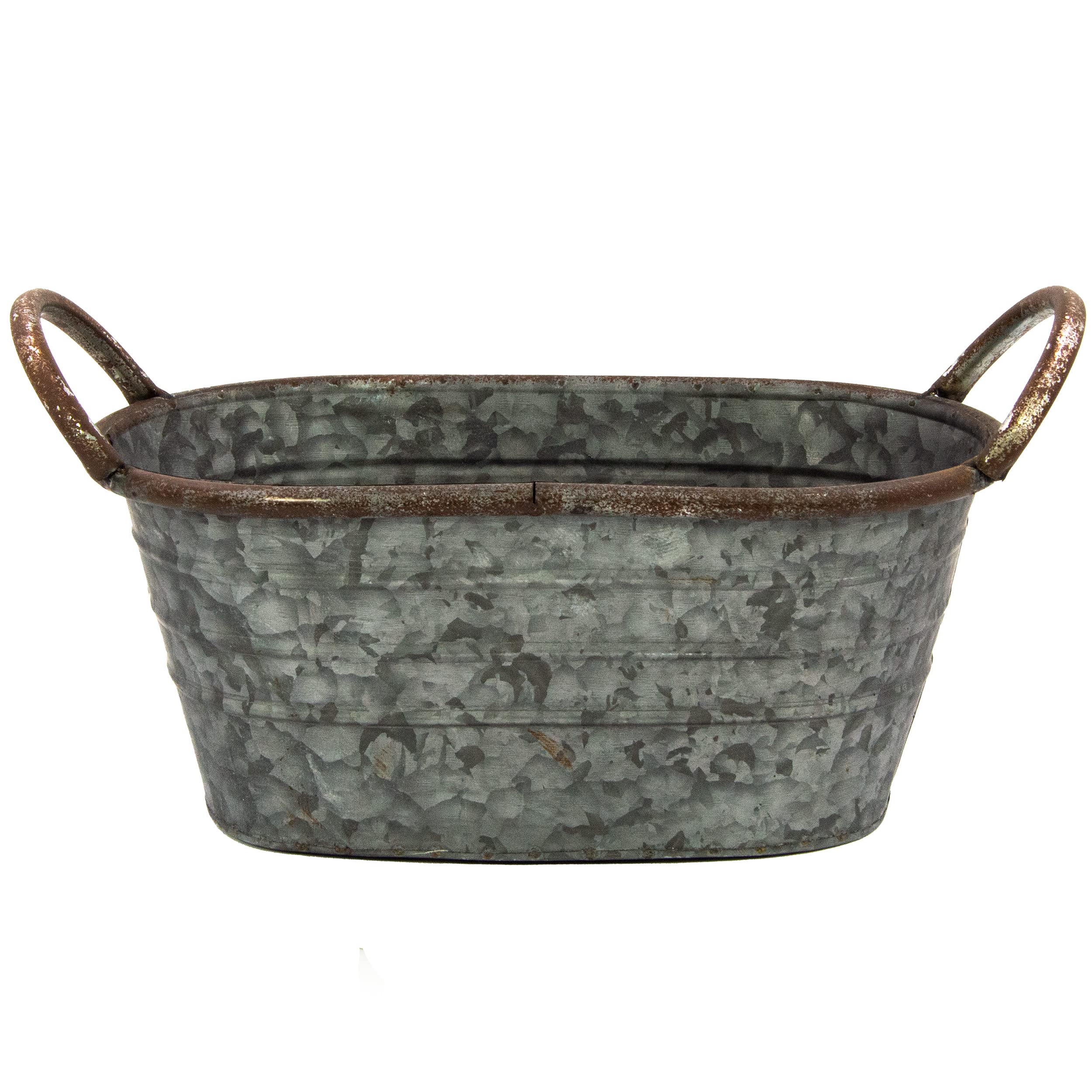 Blümelhuber Galvanised Tub, Bowl for Planting, Garden Decoration, Outdoor, Water Tub, Mini Pond, Balcony Decoration (30 cm)