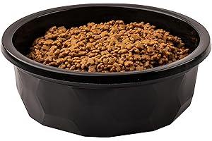 LEASH BOSS Leashboss Extra Large Dog Water Bowls (112 Oz) | Heavy Duty Plastic Food and Water Bowl for Large Dog Breeds, Durable and High Capacity Feeding Bowls for Inside or Outside, Holds Up To 14 Cups (Black)