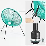 SONGMICS 3-Piece Garden Patio Set Glass Top Table 2 Chairs GGF013C02 view 4
