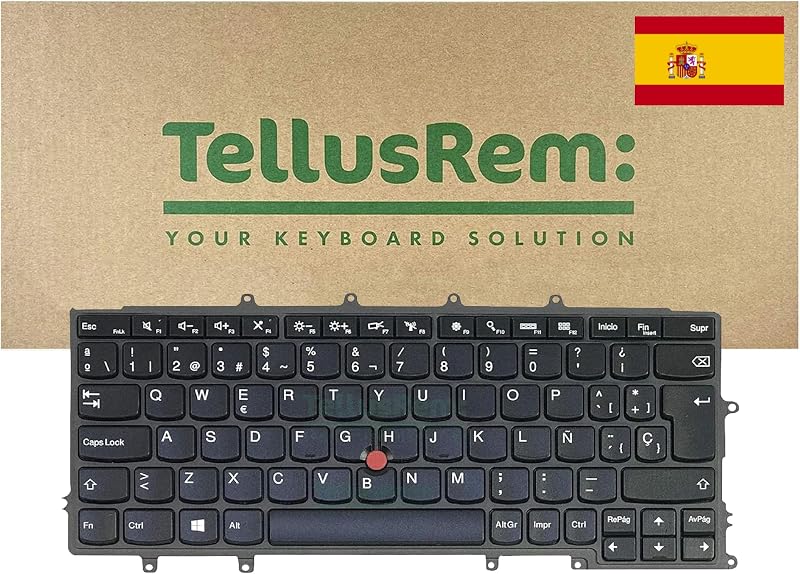 TellusRem Spanish Non-Backlit Keyboard for Lenovo Thinkpad X230s X240 X240S