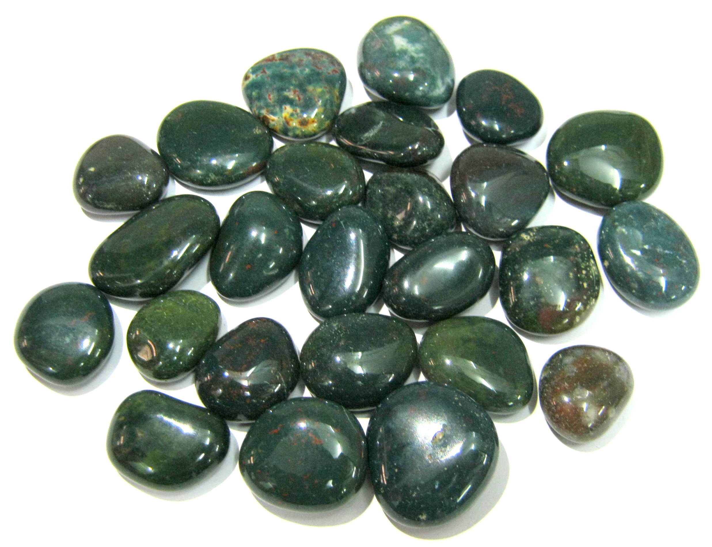 Ten Bloodstone Tumbled Stones Crystal Healing Reiki FENG Shui Gift Positive Energy VAASTU Peace Meditation Metaphysical Gemstone Spiritual Wisdom