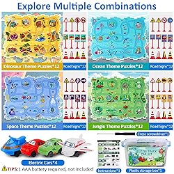 VESPRO 100PCS Kids Car Track Set - 4 Series Toddler