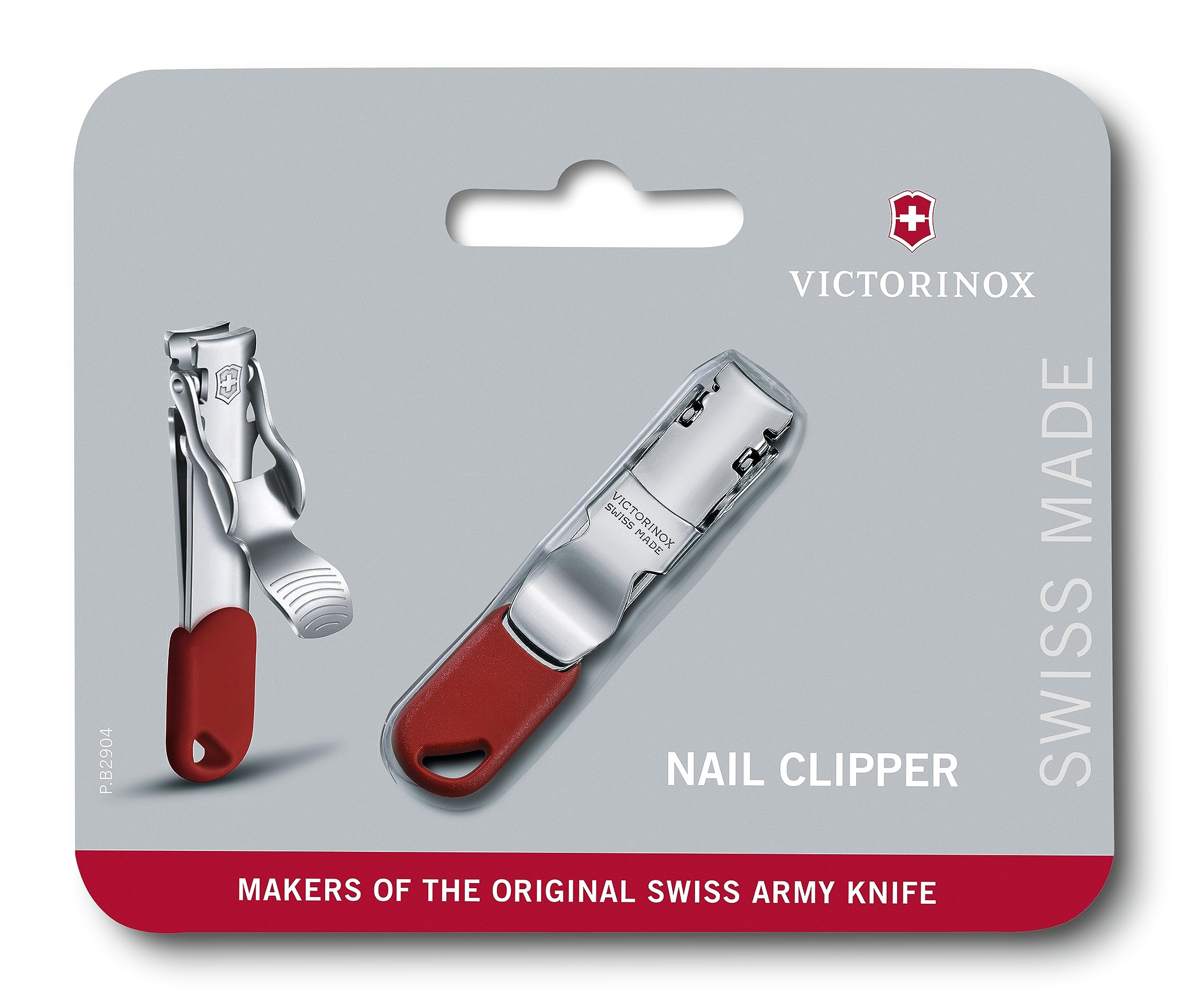 VICTORINOX Nail Clipper, Nail Clipper, Sharpening Sharp, Made in Switzerland, Stainless Steel, Compact