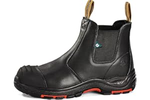 CSA Men's Safety Boots Composite Toe Work Boots Cow Leather Work Construction Boots Safety Shoes