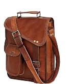 thumbnail interactive-video image 1 of DavisCase Genuine Leather Messenger Bag – Vintage Handcrafted 13" Laptop Briefcase 1 of 6