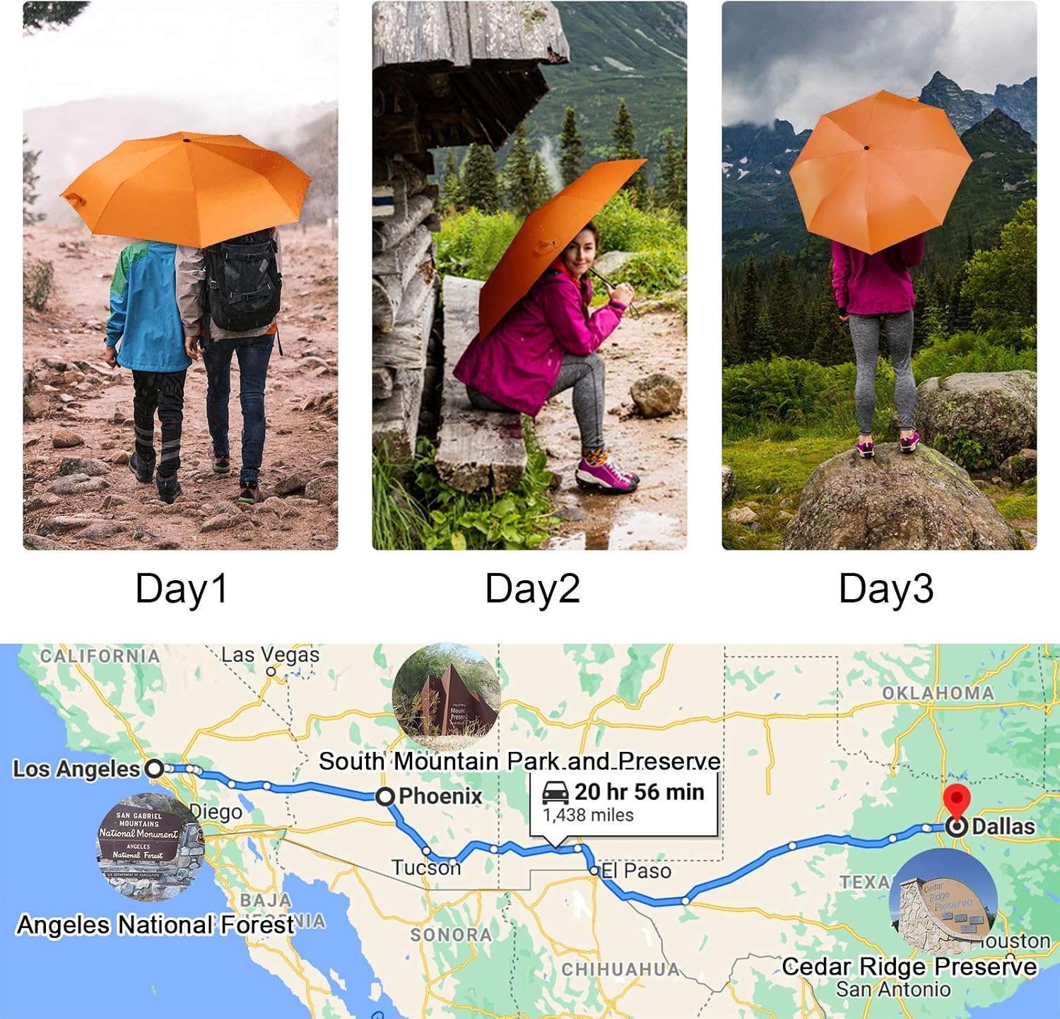 VIUOCER Windproof Auto Travel Umbrella: Black 8 & 10 Strong Rib Durable Compact Portable Lightweight Folding Best Mini Rain Umbrellas for Men Women - Image 3