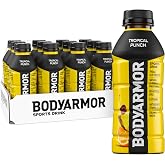 BODYARMOR Sports Drink, Tropical Punch Electrolyte Drink, 16 Oz (12 Pk) | Coconut Water Hydration Drink, Flavored Water Sport Beverage, 790mg Electrolytes, Natural Flavors &amp; Sweeteners + Antioxidants