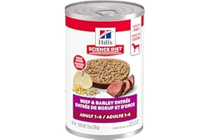 Hill's Science Diet Adult Canned Dog Food, Beef & Barley Entrée 12 x 370 g Can