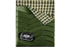 ETGLCOZY Double Sleeping Bag for Adults Kids, XL Queen Size 2 Person All Season for Warm & Cold Weather, Lightweight Compact with Compression Sack Camping Essentials for Backpacking Hiking