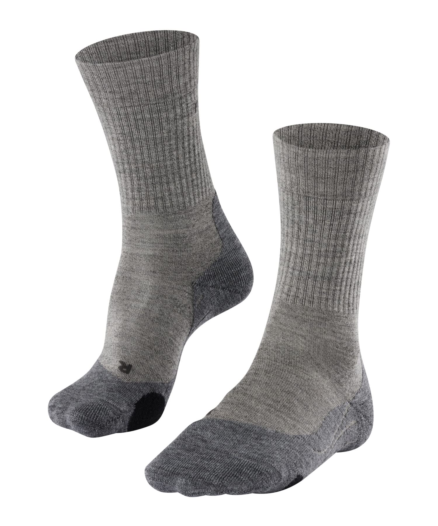 FALKE Women's TK2 Explore Wool W So Breathable Thick Anti-Blister 1 Pair Hiking Socks, Beige Kitt Mouline 4310, 4-5