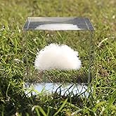 Crrezhai 3D Cloud Crystal Cube Room Decor K9 Glass Paperweight Feng Shui Ornaments Figurines Engraving for Home 6 * 6CM