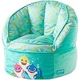 Idea Nuova Baby Shark Round Bean Bag Chair for Kids, Ages 3+, Large