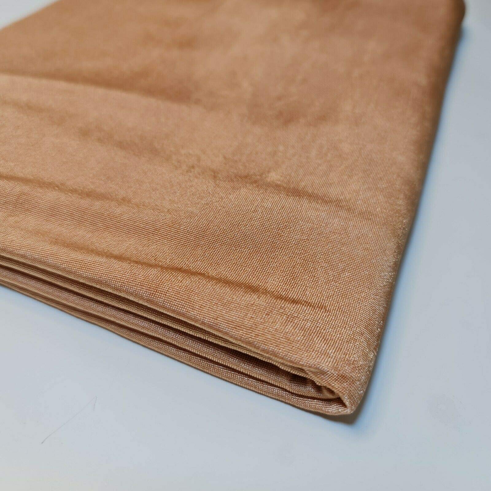 Plain/Printed ITY Spandex Jersey Elastane Stretch Dress Leggings Fabric 58" - 150cm Wide Sold As 1 Meter Pre - Cut Lengths (Light Gold) — image 1