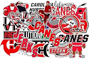 SHOREPATROL 25 PCS Carolina American Hurricanes Hockey Stickers for Water Bottle, Laptop, Bicycle, Computer, Motorcycle, Travel Case, Car Decal Decoration Stickers