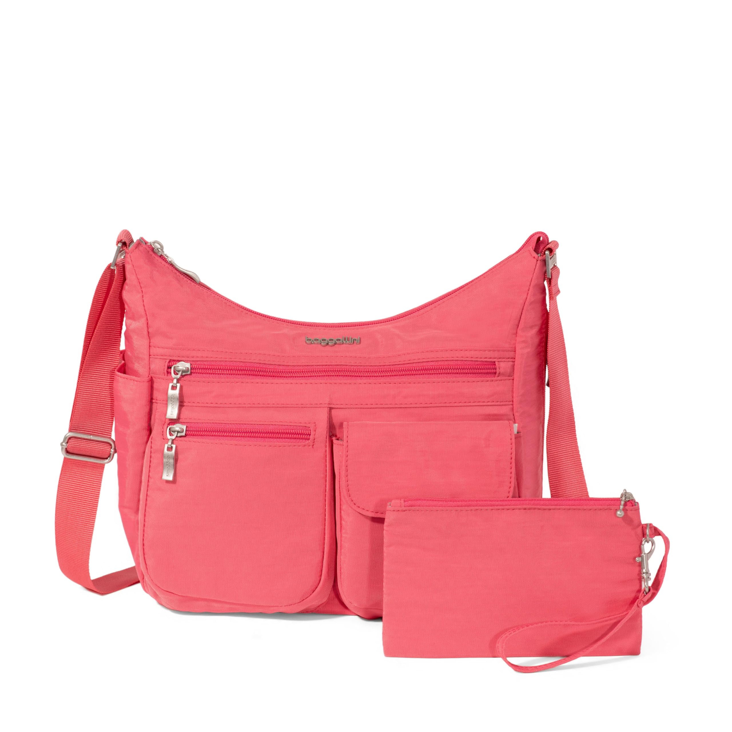 Baggallini Everywhere Bagg Crossbody Women 11x9 Lightweight Nylon Hobo Water-Resistant Travel Bag W/RFID Protection Image