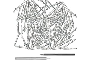 CREZTAIL 200PCS Double-Head Skirting Thread Nail, Invisible Screws & Specific Sleeve Tool, Hidden Nails for Trim, Double Sided Nails for Seamless Skirting Thread with Solid Wood Baseboard