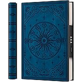 HwxBen Luxury Diary with Lock – Soft Leather Journal with Password Lock, 220 Thick Pages (100gsm), Elegant Locked Notebook for Personal Writing, Peacock Blue (A5 Size)