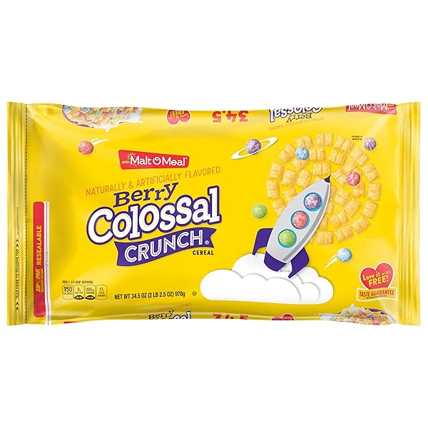 MALT-O-MEAL BERRY COLOSSAL CRUNCH CEREAL, SWEETENED CORN AND...