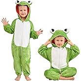 LOLANTA Boys' Girls' Hooded Romper Jumpsuit Flannel Zipper Animal Onesie Funny Birthday Gift Halloween Costume