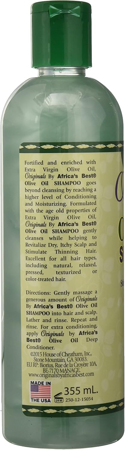ORGANICS BY AFRICA'S BEST Ab Org Olive Oil Shampoo 12 Oz 360 ml, 0 ml (Pack of 3600000) - Image 4