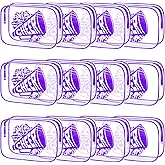 Kacctyen 12 Pcs Cheer Makeup Bag Cheer Gifts Bulk for Team 7 x 4.7 x 2.4'' Cosmetic Bag Cheerleader PVC Makeup Case Clear Toiletry Zipper Pouch for Cheerleading Teammates Party Supplies(Purple)