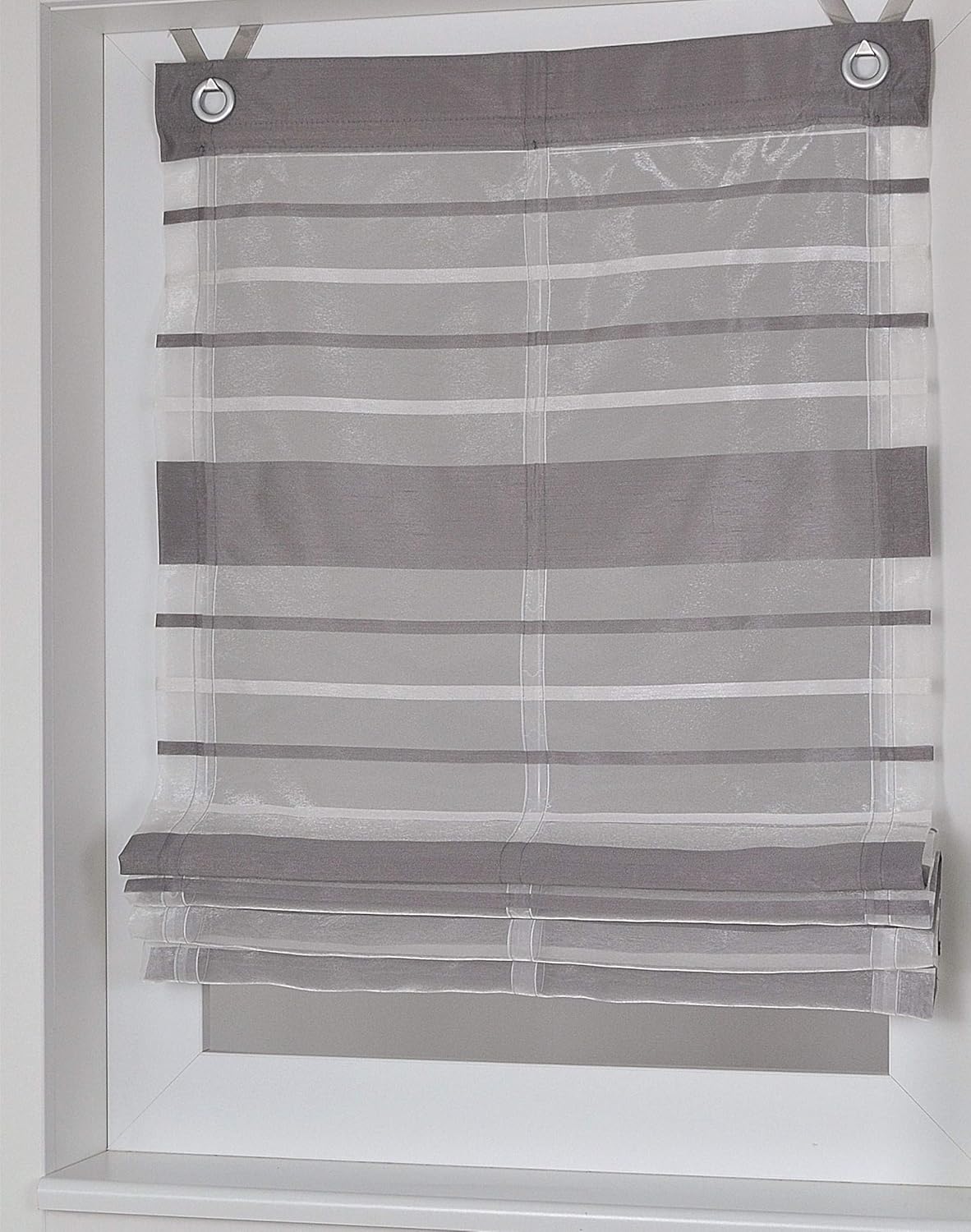 Argente Store Bateau Avec Oeillets Fancy Environ 45 X 140cm Decoration De Fenetres Stores Dwteam In