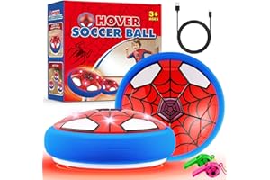 Hover Soccer Ball for Kids, Soccer Toys for Boys 4 5 6 7 LED Football Toys Gifts for Boys Kids LED Air Power Football