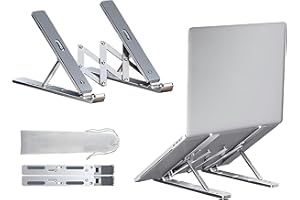 Laptop Stand, Laptop Holder Riser Computer Stand, Adjustable Aluminum Foldable Portable Notebook Stand, Compatible with MacBo