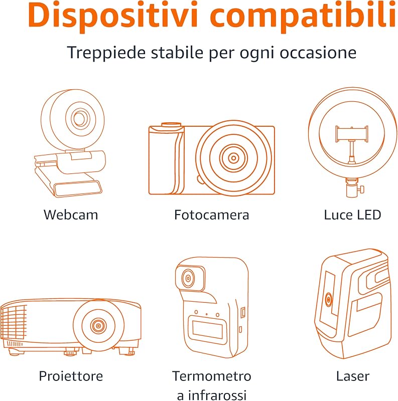 - Treppiede per Fotocamera 127cm, Leggero, con Borsa, Altezza Regolabile, per Fotocamere DSLR, Champagne