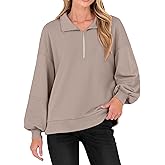 ANRABESS Womens Oversized Sweatshirts Quarter Zip Long Sleeve Comfy Casual Pullover Tops 2025 Fall Trendy Y2K Clothes