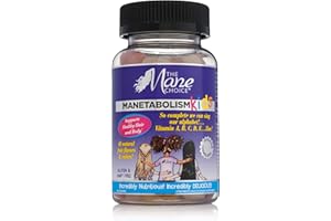 The Mane Choice Manetabolism Kids Gummy Vitamins for Hair Growth, Hair Vitamins for Kids (60 Capsules)