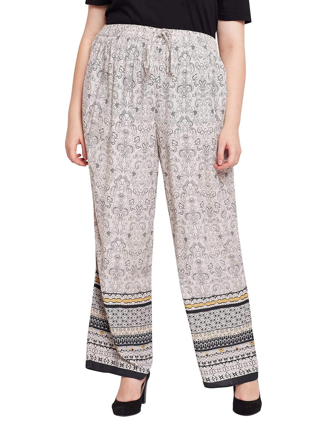 plus size white trousers