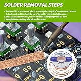 BOJACK Desoldering Braided Wire 2.5MM 3M Pure Copper No-Clean Solder Wick (3pcs) view 6